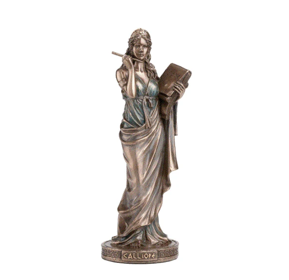 Calliope Greek Muse Goddess Bronze Statue 78407