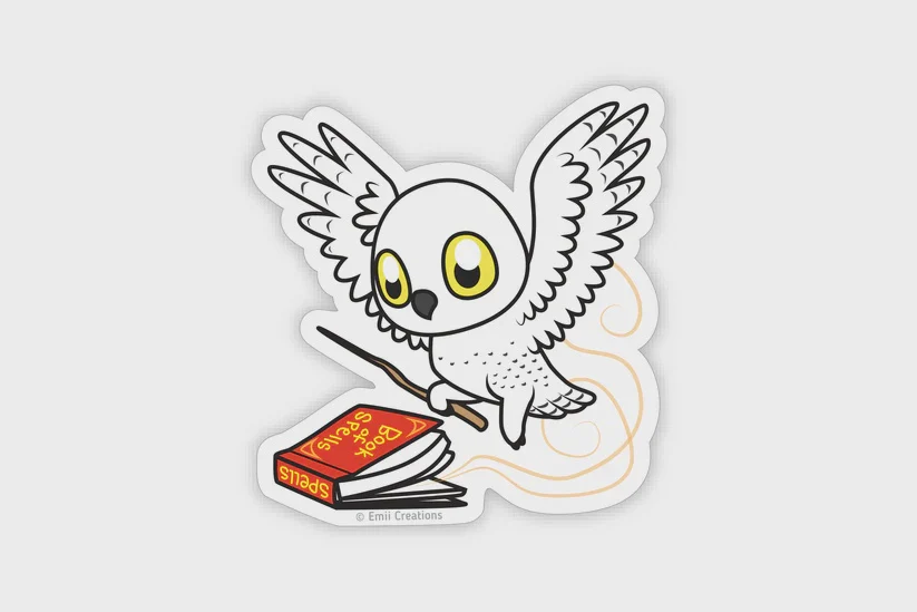 Cute Harry Potter Inspired Hedwig Owl Sticker