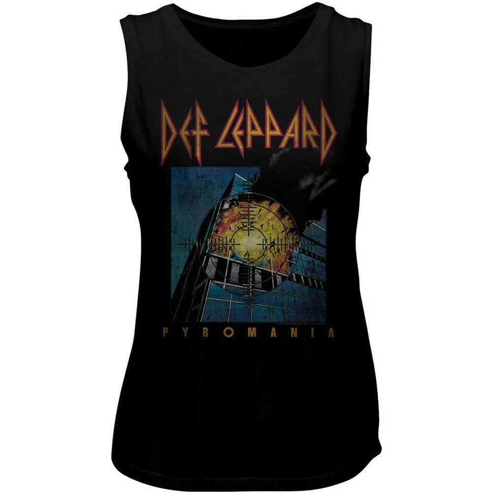 Def Leppard Faded Pyromania Womens Tank