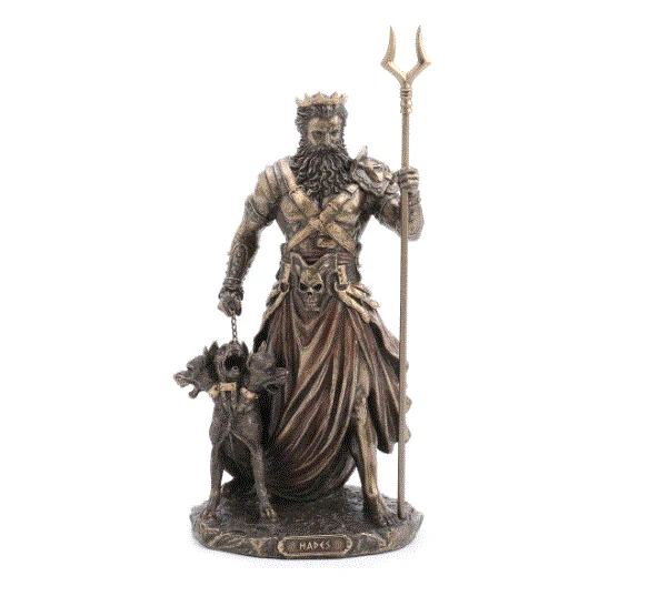 Hades Greek God w/Ceberus Bronze Statue 77298