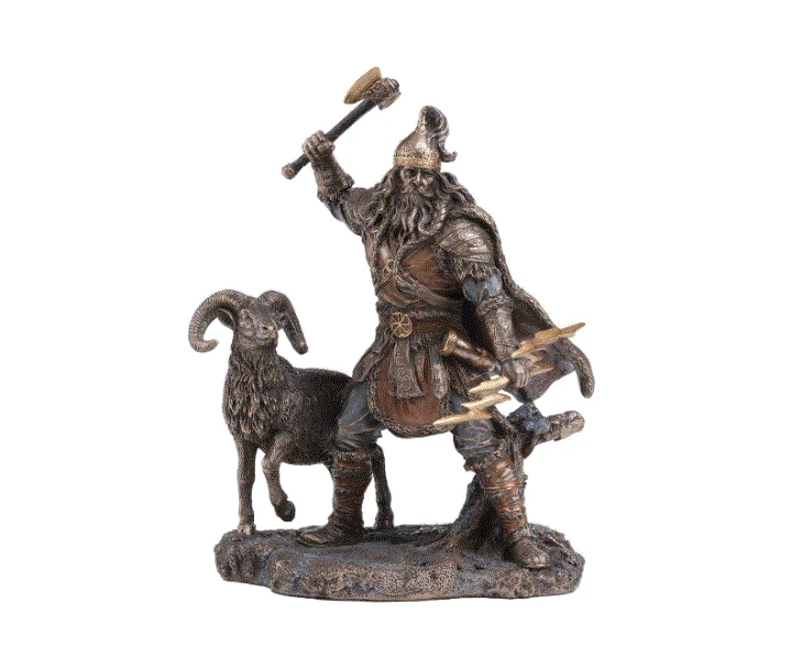 Perun Slavic God of Thunder Bronze Statue 78387